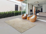 Флорален вътрешен-външен килим Горчица