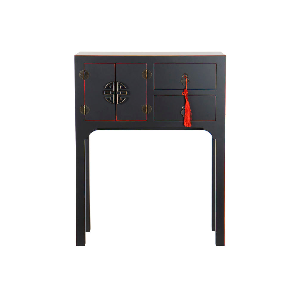 Console DKD Home Decor Black Red Fir MDF Wood (63 x 26 x 83 cm)