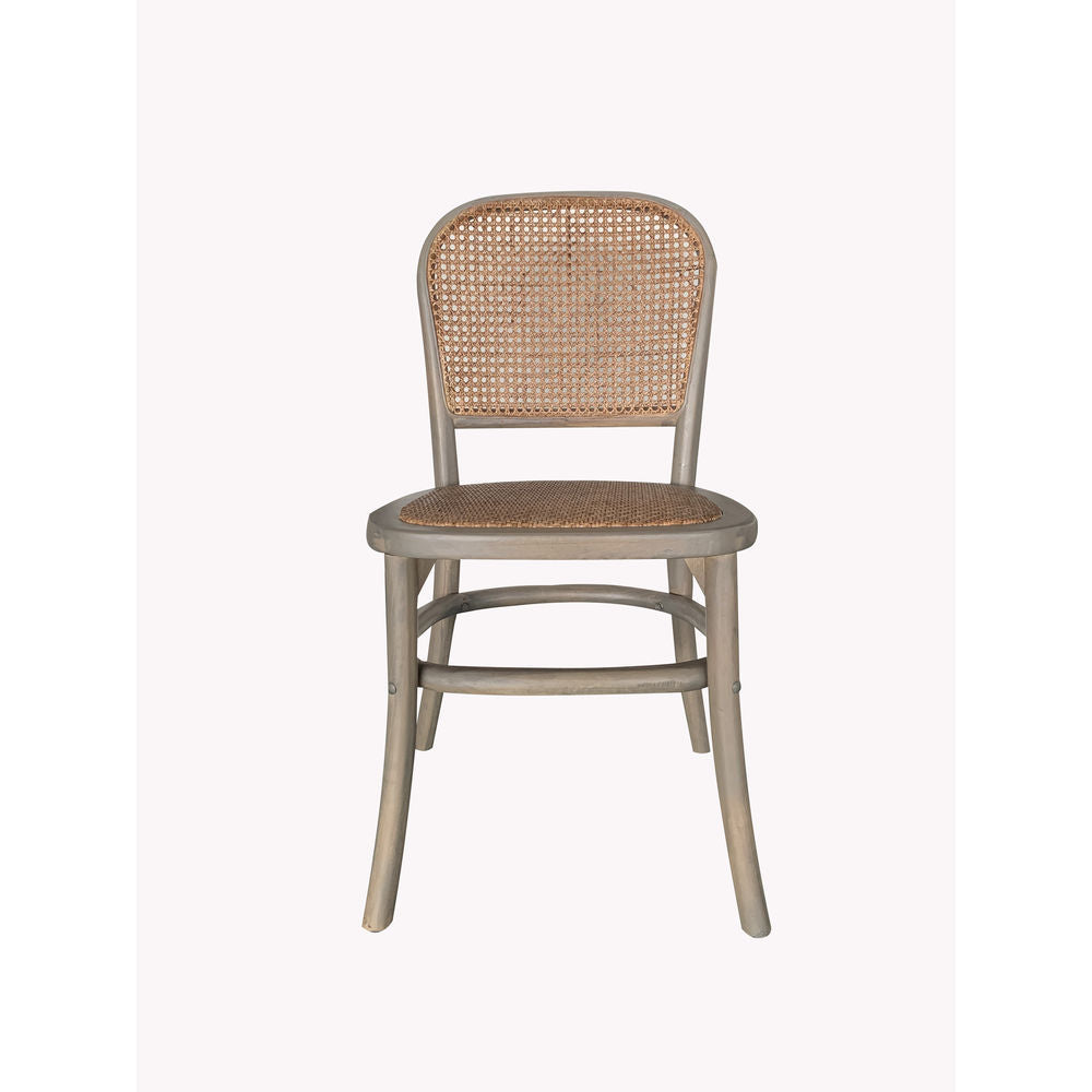 Dining Chair DKD Home Decor Rattan Birch Light Grey (48 x 45 x 85 cm)