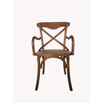 Dining Chair Brown Rattan Elm wood