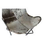 Armchair  White Grey Leather Light brown