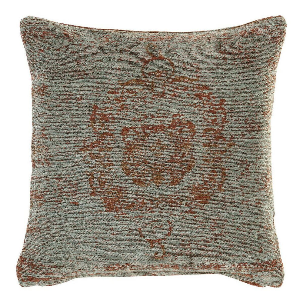 Cushion DKD Home Decor Green Cotton Polyester Light brown (45 x 12 x 45 cm)