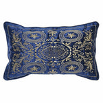 Arab Cushion Velvet Golden Navy Blue