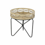 Side table DKD Home Decor Black Brown Rattan Bamboo (50 x 50 x 52 cm)