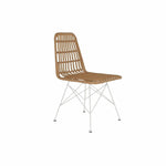 Garden chair DKD Home Decor Brown Metal synthetic rattan White (47 x 51 x 85 cm)