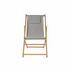 Sun-lounger DKD Home Decor Grey Natural Polyester MDF (57,5 x 113 x 77 cm)