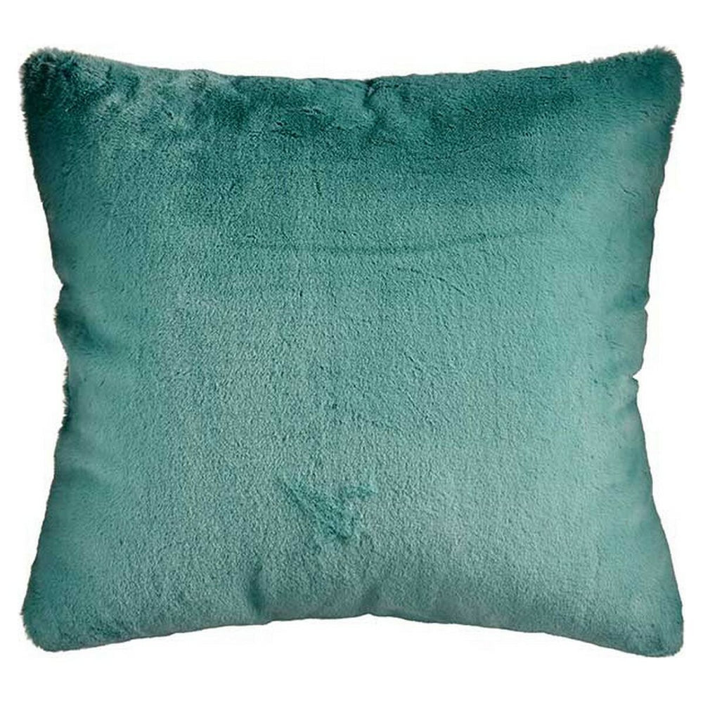 Cushion With hair Green Synthetic Leather