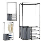 Cabinet that can be Dismantled Black Iron (43,5 x 163,5 x 87 cm)