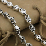 Silver Skulls Hook Wallet Chain