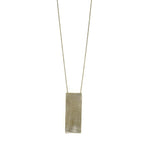 TRENDY NECKLACE WITH DETAIL TEXTURED RECTANGULAR TILE