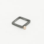 Handmade Square Ring with Pink Pearl