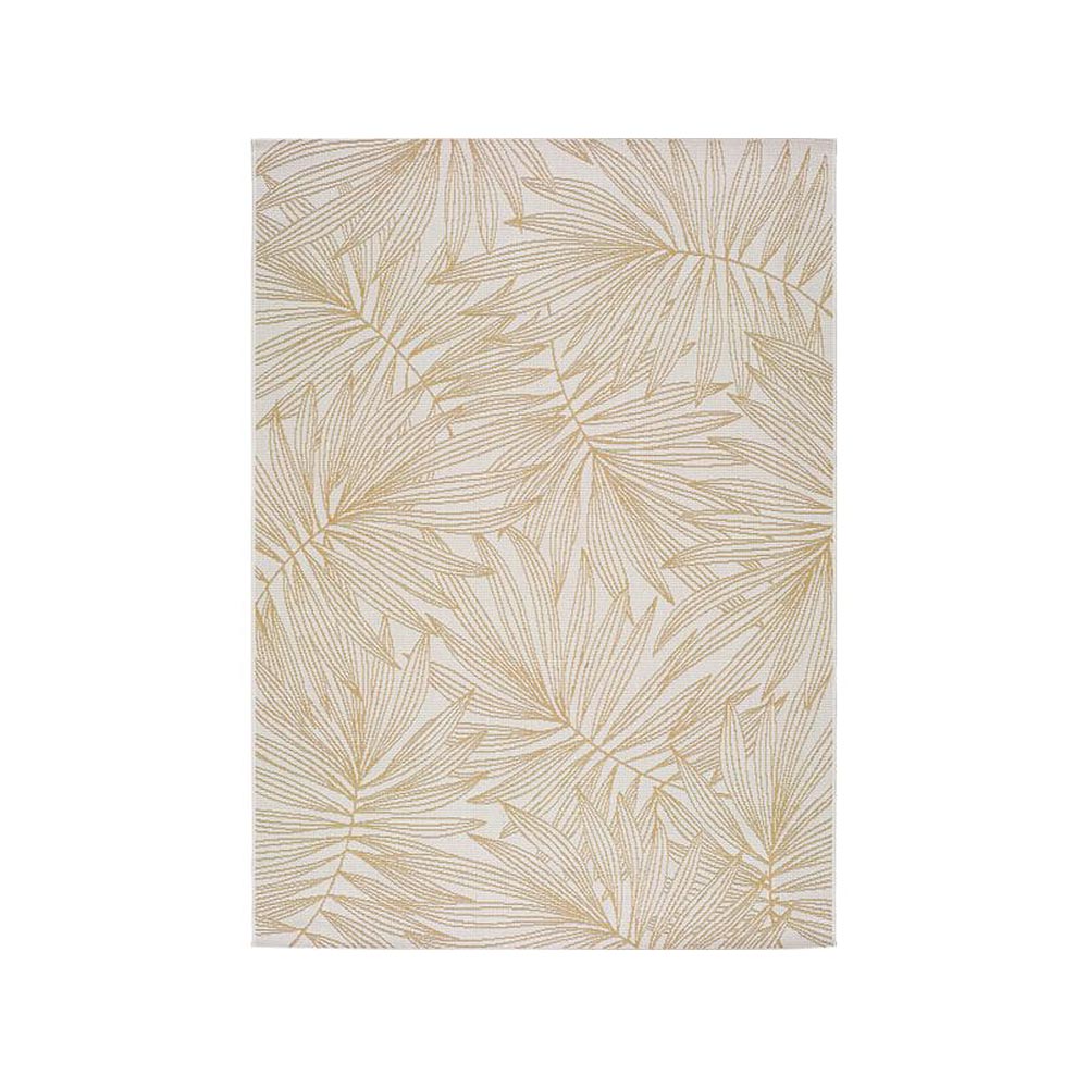 Флорален вътрешен-външен килим Горчица