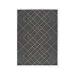 Геометричен Indoor-Outdoor килим Антрацит
