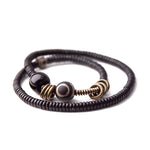 Black Onyx Ebony Beads Mix Bracelet