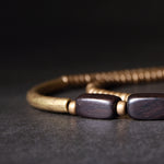 Multi Layer Handcrafted Brass Tube Ebony Bracelet