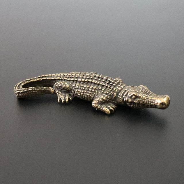 Antique Bronze Crocodile Miniature