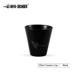 MHW-3BOMBER Winter Coffee Cups 120ml Ceramic Mugs Porcelain Barista Accessories Tools Reusable Espresso Lungo Flat White Latte