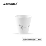 MHW-3BOMBER Winter Coffee Cups 120ml Ceramic Mugs Porcelain Barista Accessories Tools Reusable Espresso Lungo Flat White Latte