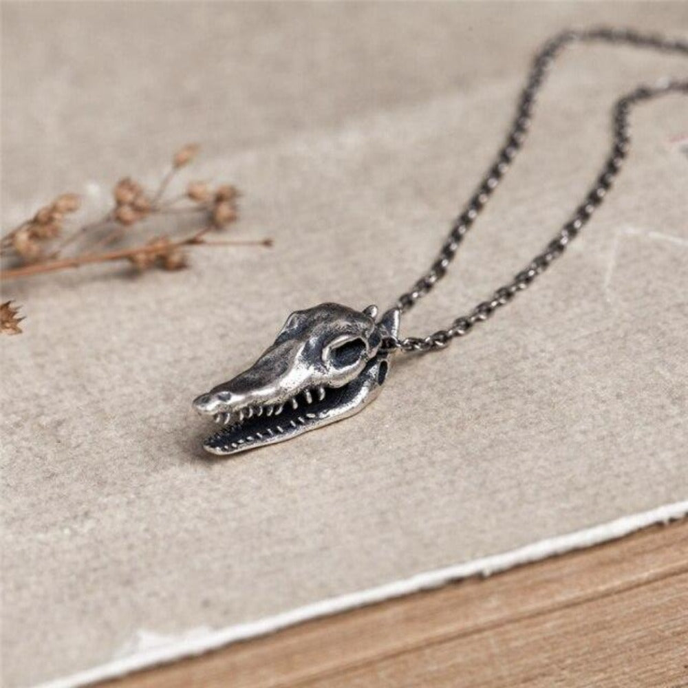 Silver Eagle / Crocodile / Cheetah / Rhino Skull Pendant – Papur